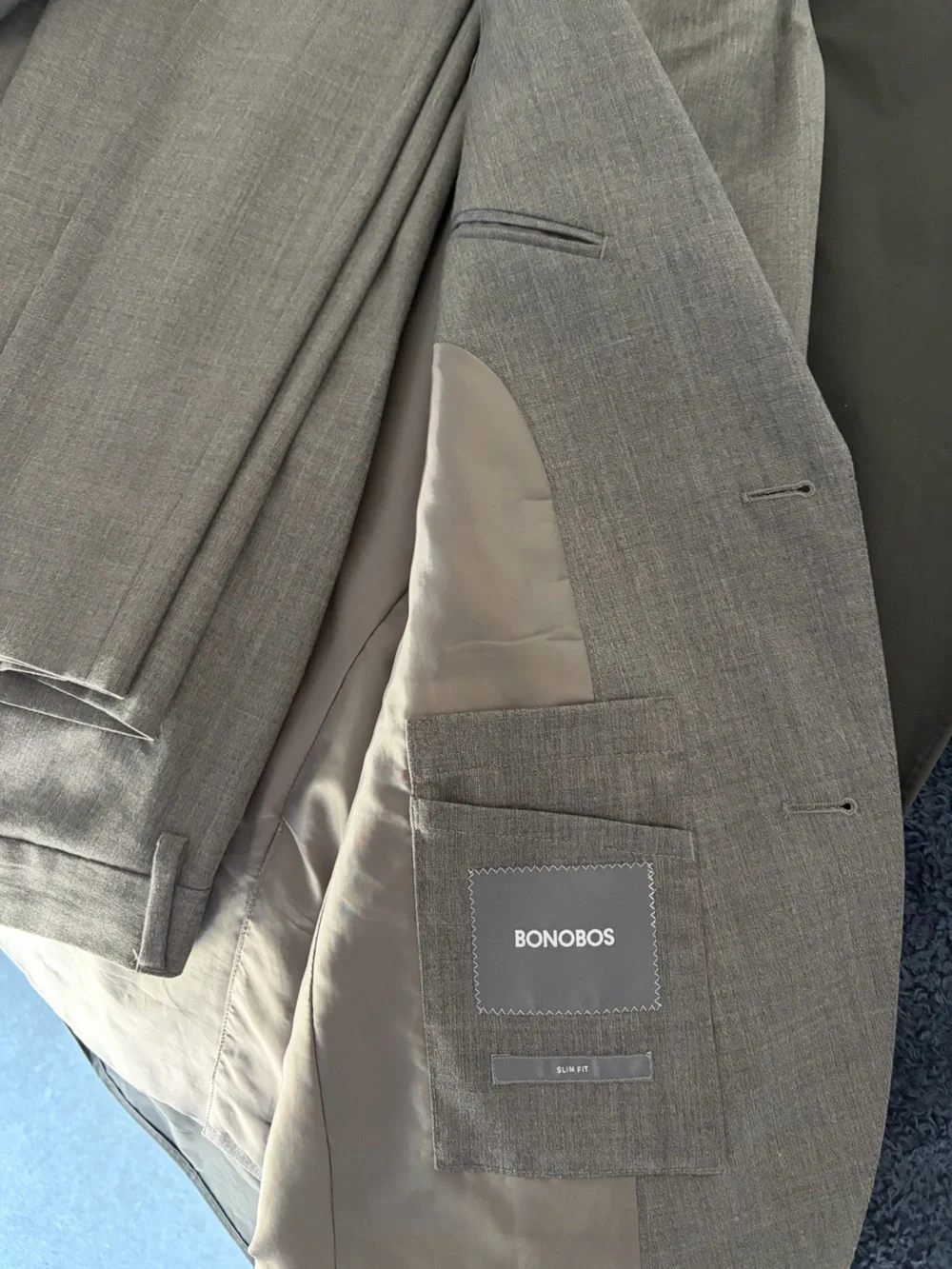 Bonobos Jetsetter Gray Two-Button Men's Suit